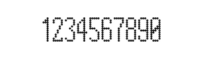 5×12数字点阵字体 ddN512AA0839