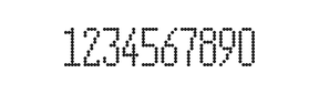 5×12数字点阵字体 ddN512AA0840