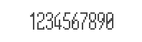 5×12数字点阵字体 ddN512AA0846
