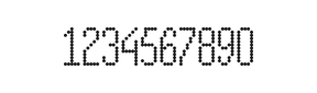 5×12数字点阵字体 ddN512AA0848