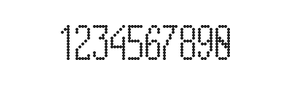 5×12数字点阵字体 ddN512AA0857