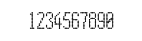 5×12数字点阵字体 ddN512AA0861