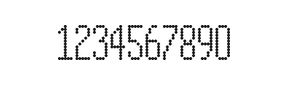 5×12数字点阵字体 ddN512AA0865