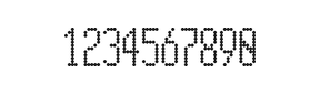 5×12数字点阵字体 ddN512AA0870