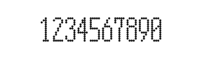 5×12数字点阵字体 ddN512AA0873