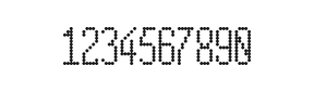 5×12数字点阵字体 ddN512AA0875
