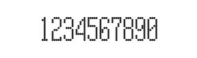5×12数字点阵字体 ddN512AA0877