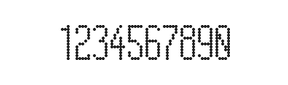 5×12数字点阵字体 ddN512AA0878
