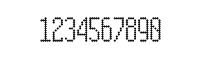 5×12数字点阵字体 ddN512AA0879