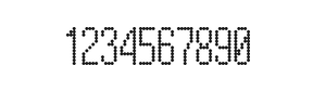 5×12数字点阵字体 ddN512AA0882