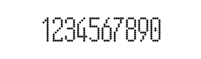 5×12数字点阵字体 ddN512AA0883