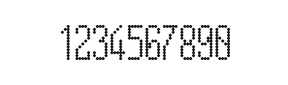 5×12数字点阵字体 ddN512AA0897
