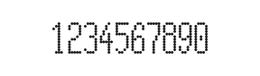 5×12数字点阵字体 ddN512AA0906