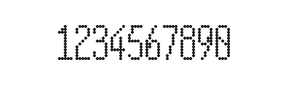 5×12数字点阵字体 ddN512AA0909
