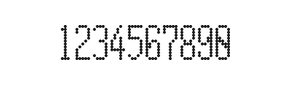 5×12数字点阵字体 ddN512AA0914
