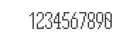 5×12数字点阵字体 ddN512AA0915