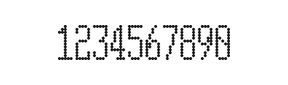 5×12数字点阵字体 ddN512AA0918