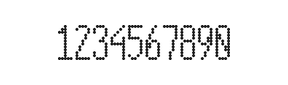 5×12数字点阵字体 ddN512AA0919