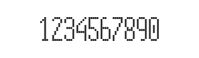 5×12数字点阵字体 ddN512AA0922