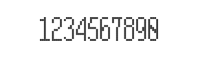 5×12数字点阵字体 ddN512AA0923