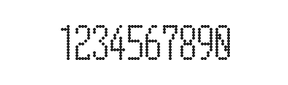 5×12数字点阵字体 ddN512AA0926