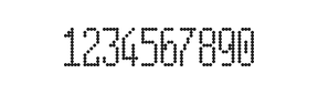 5×12数字点阵字体 ddN512AA0927