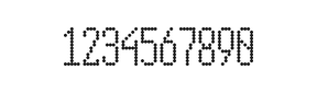 5×12数字点阵字体 ddN512AA0928