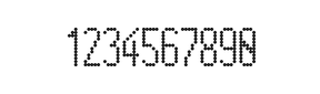 5×12数字点阵字体 ddN512AA0931