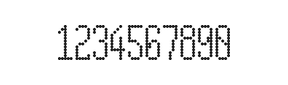 5×12数字点阵字体 ddN512AA0933