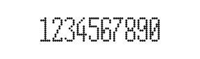 5×12数字点阵字体 ddN512AA0935