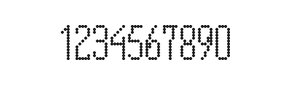 5×12数字点阵字体 ddN512AA0941