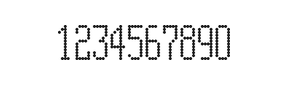 5×12数字点阵字体 ddN512AA0944