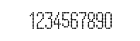 5×12数字点阵字体 ddN512AA0950