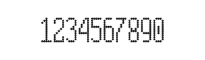 5×12数字点阵字体 ddN512AA0954