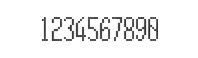 5×12数字点阵字体 ddN512AA0956