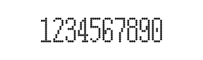 5×12数字点阵字体 ddN512AA0959