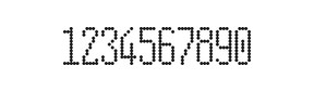 5×12数字点阵字体 ddN512AA0960