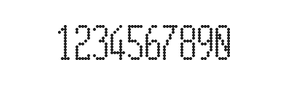 5×12数字点阵字体 ddN512AA0967