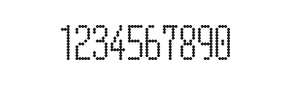 5×12数字点阵字体 ddN512AA0969