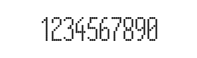 5×12数字点阵字体 ddN512AA0970