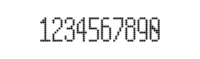 5×12数字点阵字体 ddN512AA0971