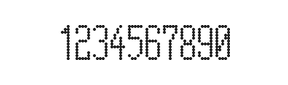 5×12数字点阵字体 ddN512AA0979