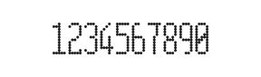 5×12数字点阵字体 ddN512AA0980