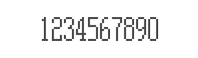 5×12数字点阵字体 ddN512AA0981