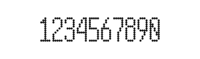 5×12数字点阵字体 ddN512AA0987
