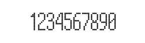 5×12数字点阵字体 ddN512AA0988