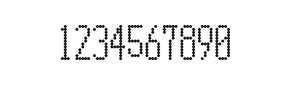 5×12数字点阵字体 ddN512AA0990