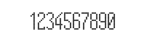 5×12数字点阵字体 ddN512AA0993