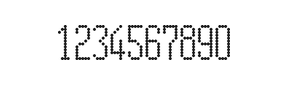 5×12数字点阵字体 ddN512AA0994