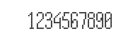 5×12数字点阵字体 ddN512AA0999